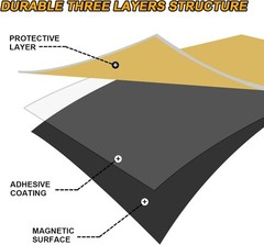 Magnetic Sheets with Adhesive Backing, 6 Pack 4″x6″ Picture Size, Photo Magnets