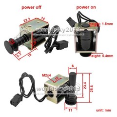 1x DC12V Push Pull Type Linear Electromagnet Solenoid Magnet DC Magnetic Plug