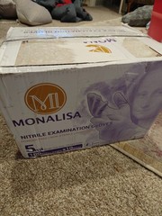 MONALISA Purple Disposable Exam Nitrile Gloves Powder Free 5mil 100pcs X10 Boxes
