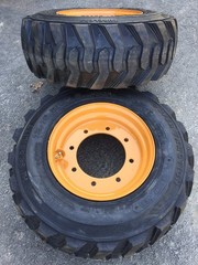 2 NEW 12-16.5 Tires/Wheels/Rim for 4X4 Case 580 Backhoe-Super M & L 4WD-119243A1