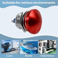 Red Mushroom Head Switch 5A SPST – Versatile and Easy to Install Waterproof
