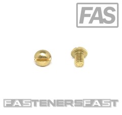(100) 8-32×1/4 Brass Slotted Round Head Machine Screws #8-32 – Solid Brass