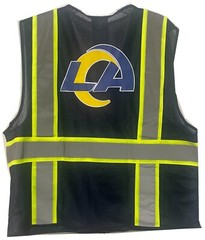 🏈🦺LOS ANGELES RAMS SAFETY WORK VEST PPE W/REFLECTIVE LOGO SIZE M/L/XL/2XL-4XL