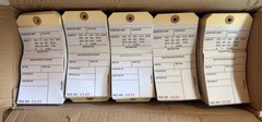 Inventory Tags 2 Part Carbon Style #8 500 2-part tag 6 1/4″ x 3 1/8″