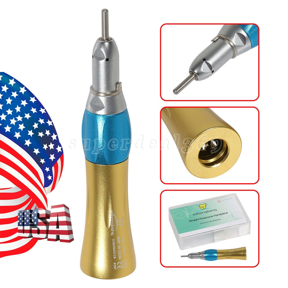 Dental Low Speed Straight Nosecone Handpiece E-type Fit NSK HP Bur YP/EP/YX65 Dr