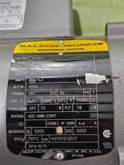 Baldor Reliance VL3507 Industrial Motor 56c 1ph 3/4hp 1725rpm 115/230v-ac