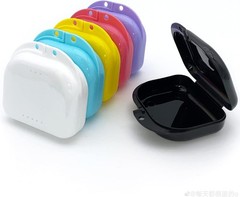 Retainer Case with Vent Holes, 6 Pcs Denture Case, Tight Snap Lock Orthodonti…