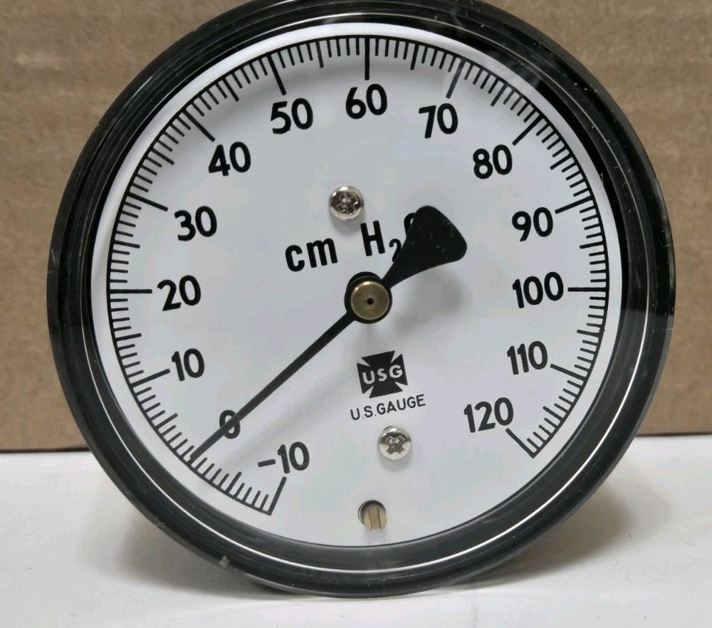 US. Gauge -10-120 cm H2O Pressure Gauge NEW