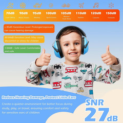ProCase Noise Cancelling Headphones for Kids Toddler, SNR 27dB Blue