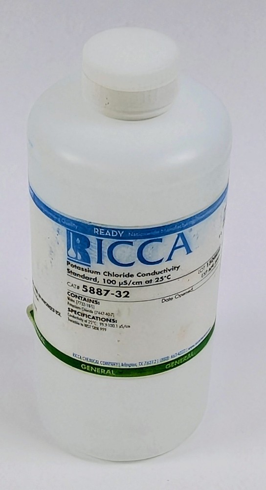 RICCA Potassium Chloride Conductivity Standard 100 µS/cm for Lab Use 1L