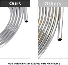 10Ft 1/2″ OD Aluminum Hard Fuel Line Hardline Tube Tubing Coil | Flexible, Easy