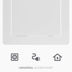 HVAC OV 6×8 Inch White Access Panel for Drywall – ABS Plastic Square Wall, Ce…