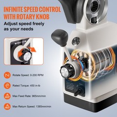VEVOR X-Axis Power Feed Table Mill for Milling Machine 450 in-lb Torque 0-200RPM