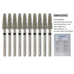 Dental Diamond Burs FG Round End Taper Football Cylinder Coarse High Speed Burr