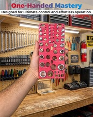 62Piece Nut Bolt Thread Checker 25 Inch 25 Metric 12 Drill Bit Sizer Red Blue