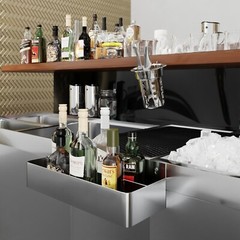 22 in. Abreast Double Tier Stainless Steel Speed Rail Rack