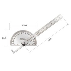 Protractor Angle Finder Arm Stainless Steel Measuring Ruler Tool 180 degree USA