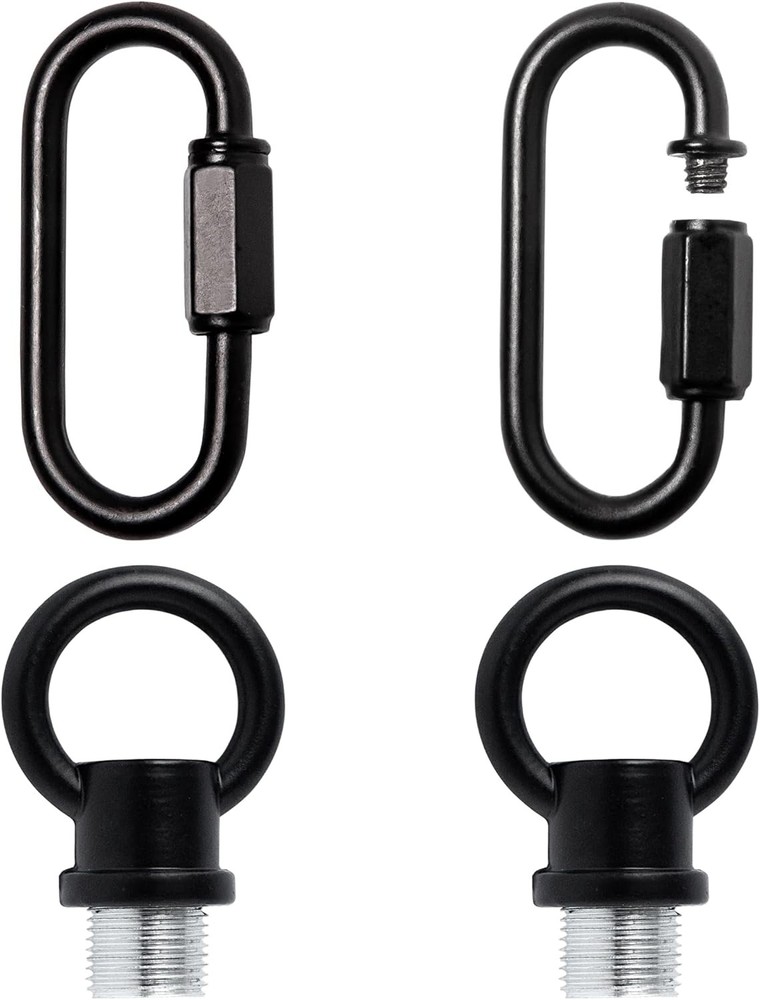 Hook Rings for Light Fixture M10/M12 Available Pack of 2 with 2 Link Black