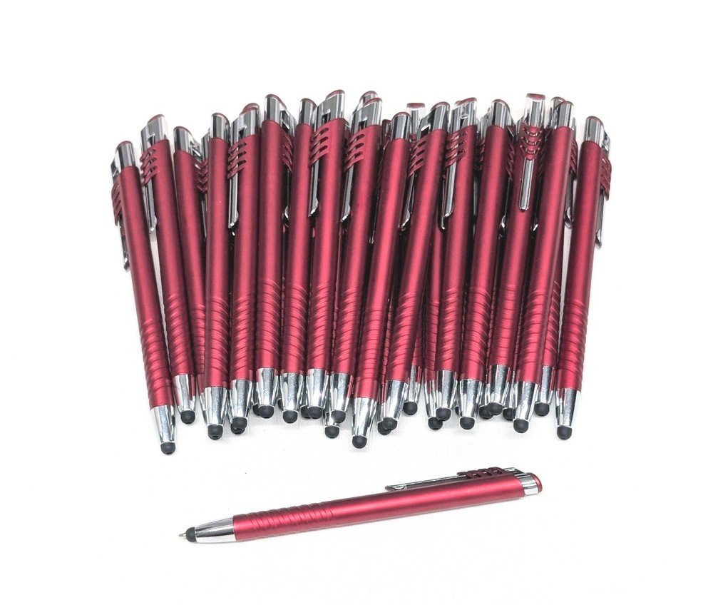 30 Misprint Stylus Tip Click Pens NITROUS Hub Pen Lot METALLIC GARNET RED