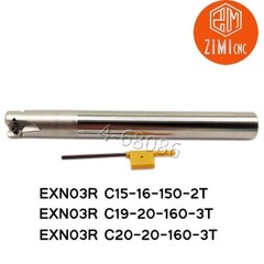 EXN03R C20-20-160 3F Fast Feed Holder Milling Cutter +10PC LNMU0303ZER-MJ insert