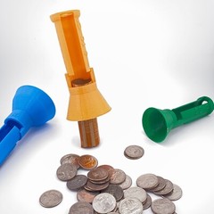 3D Printed Patented Design Coin Counter & FAST WRAP TUBES W/ Inspect&Reach Gap