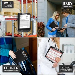 Sooez High Capacity Clipboard with Storage – 14.5″ x 10″ – Black