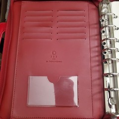 Franklin Covey Day One Classic Red Faux Alligator Binder Planner + New Inserts