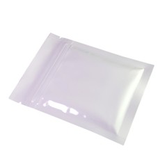 Multi-Size Both Sided Glossy White Foil Mylar Flat Zip lock Bag Wholesale W02