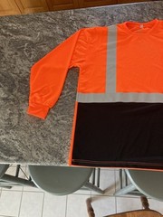 ORR Safety Orange Work Shirt XL Longsleeve Class 2 Type R ANSI/ISEA ORR TL2TOC2