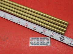 10 Pieces 3/8″ C360 BRASS SOLID ROUND ROD 36″ long New Lathe Bar Stock .375″