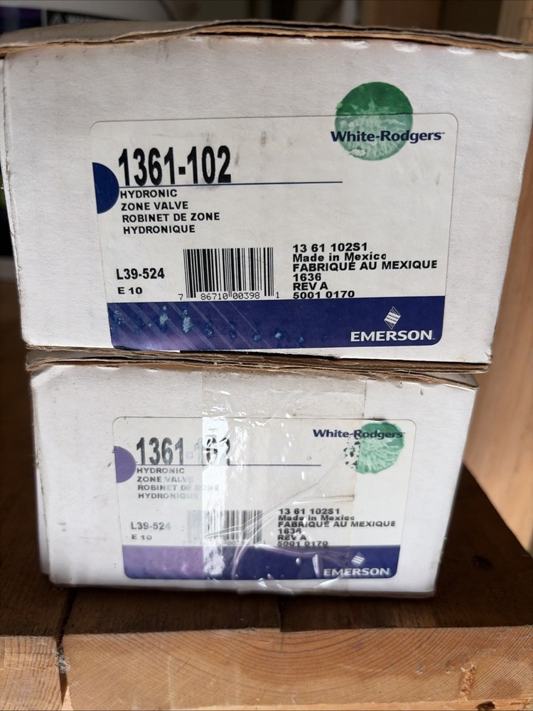 White-Rodgers Emerson 1361-102 Hydronic Zone Valve NEW NOS OEM Boiler Part