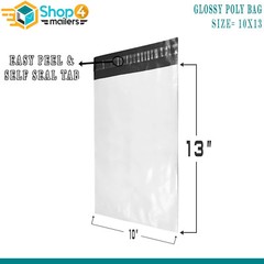200 10×13 Glossy White Poly Bag Mailer Envelopes 2 Mil Free 2 Day Shipping