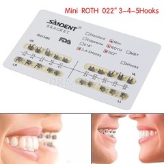 10Packs Dental Orthodontic Metal Brackets Braces Mini Roth.022 Hooks 345 Ortho