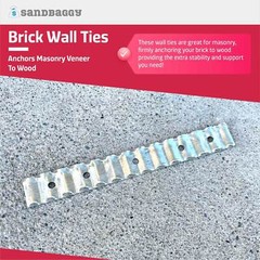 Sandbaggy Corrugated Brick Wall Tie – 22 Gauge Steel (7/8″ x 6-9/16″)
