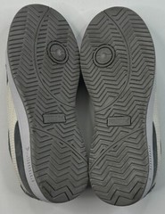 Puma Safety Icon Suede Low Gray & White Steel Toe Oil Resistant Sneaker Size 7.5