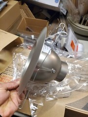 Lot of 1 Lithonia Lighting 6″ Nickel Open Shallow Trim CO1BN Recessed Ceiling