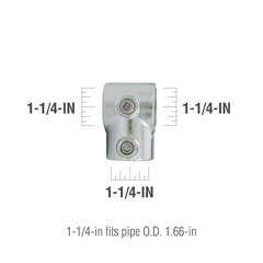SteelTek 1-1/4-in Structural Galvanized Single Socket Tee 737766 NEW FREE SHIP