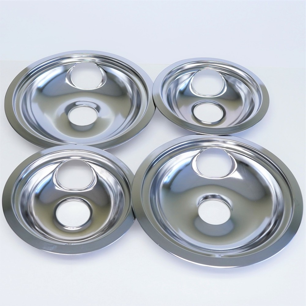 WB224 for GE Range Burner Bibs Bowls Chrome PKG 2 of WB31M15 2 of WB31M16