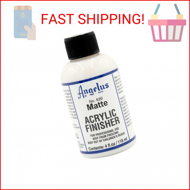 Angelus Matte Acrylic Finisher 4 fl oz – Flexible Clear Coat for Leather Shoes,