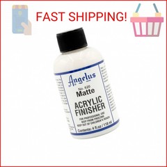 Angelus Matte Acrylic Finisher 4 fl oz – Flexible Clear Coat for Leather Shoes,