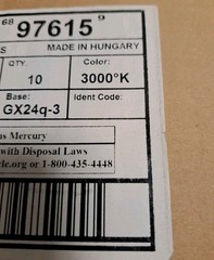 F26TBX/830/A/ECO 4Pin GE Compact Fluorescent Lamp 26 Watt Biax GX24q-3 LOT OF 1O