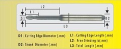 Arum 5X-400 Milling Burs for Glass Ceramic Dental CAM/CAD Milling Tools 4 Shank