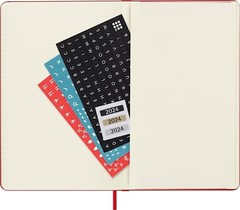 Moleskine Classic 2024 Daily Planner, Hard Cover, Large (5″ x 8.25″) Scarlet Red
