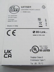 IFM UIT501 UIA03500E1KG/IO-LINK/US ULTRASONIC REFLEX/ DIFFUSE REFLECION SENSOR