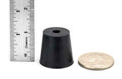 #4 Solid Rubber Stoppers 1 Hole Lab Tapered Plug Bung Cork Fits 13/16″ to 1″ ID