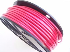 RED Vinyl Coated Wire Rope Cable , 1/8″ – 3/16″, 7×7, 500 ft reel