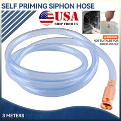 10FT X 3/4″ Siphon Hose Pump Self Priming Jiggler Shaker Transfer.Fuel Water Oil