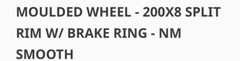 (1Front/1Rear) Skyjack 108020/108022,NM SMOOTH,MOULD ON TIRE(200×8)SJIII3219