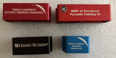 Set of 8 Bur Blocks: 6 Brasseler, 1 Komet, 1 Henry Schein Bur Blocks