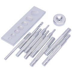 11pcs/Set Craft Tool Die Punch Snap Rivet Setter Base DIY Leather Working Craft